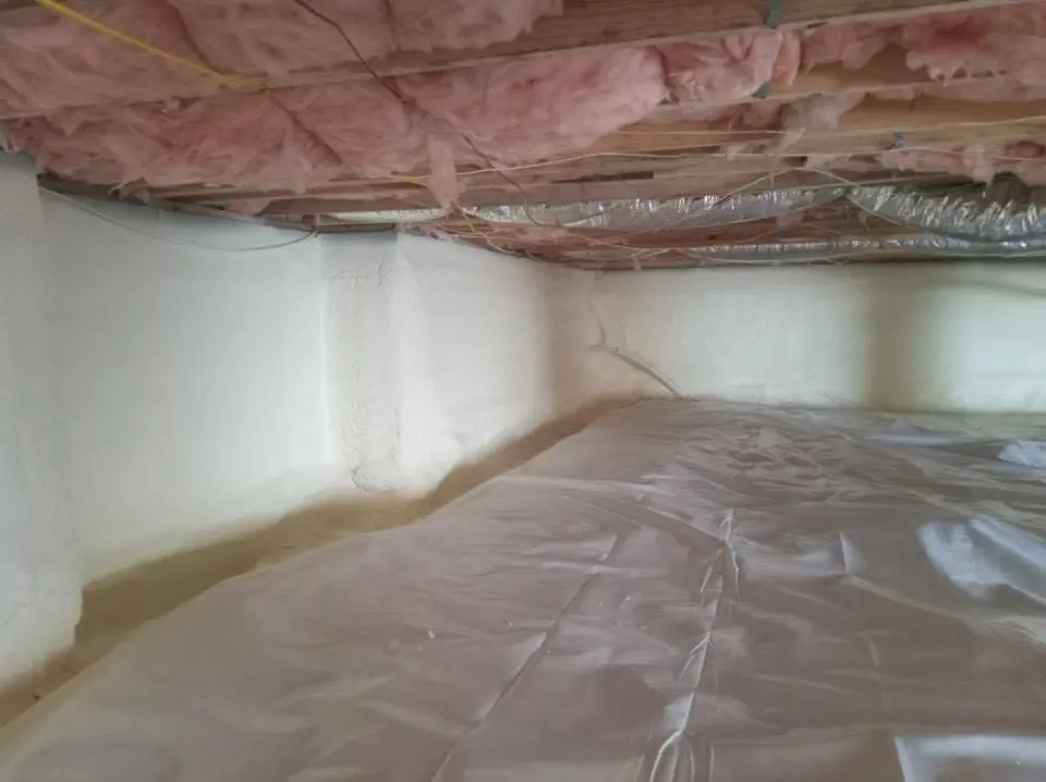 Crawl space encapsulation with closed-cell spray foam for Attic Insulation in Ammon