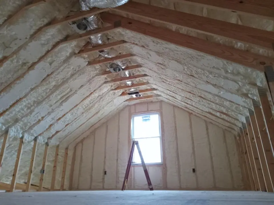 Spray foam roofing application for Crawl Space Insulation project in Ammon